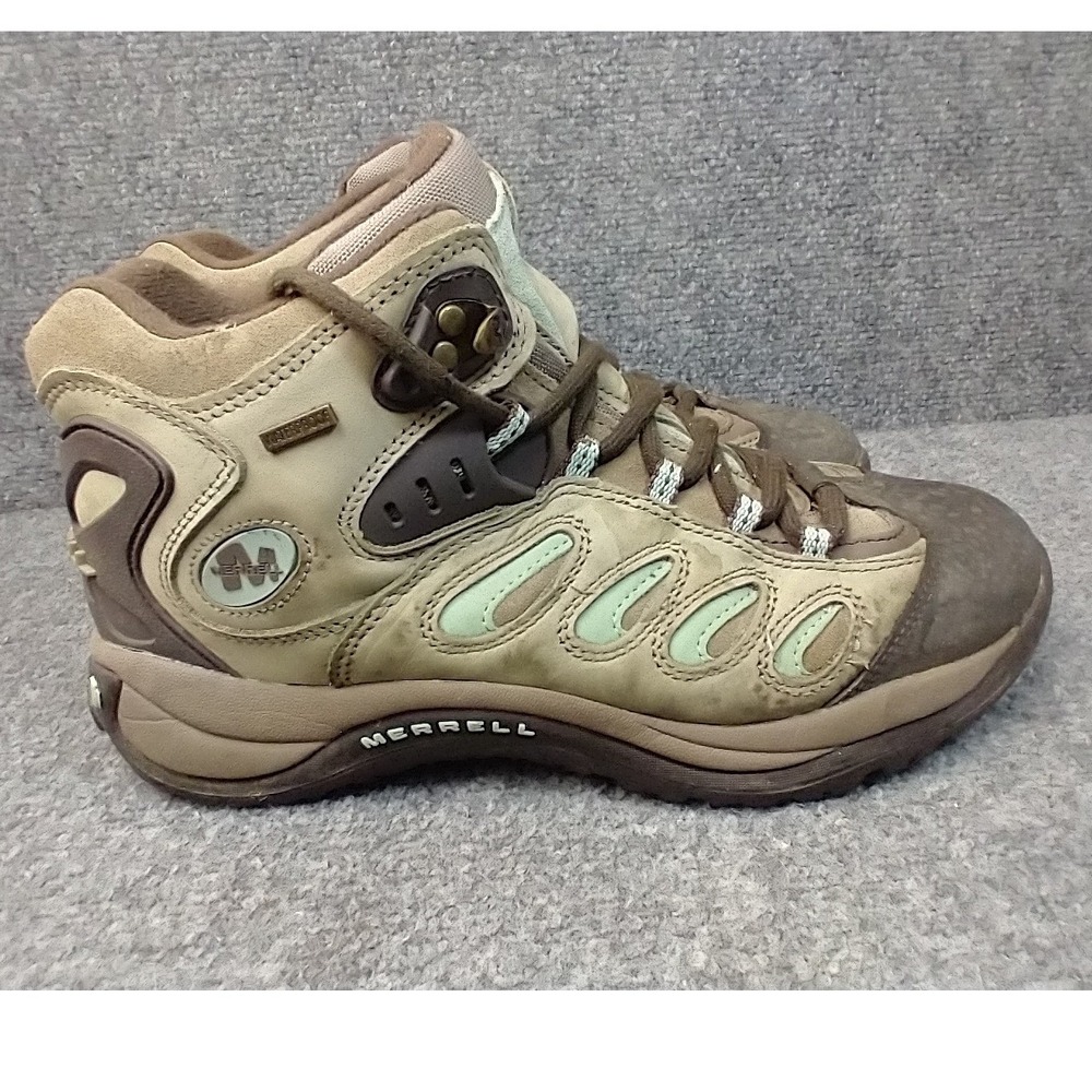Merrell Hiking Boots Womens 10 Brindle Eggshell Waterproof J178458C